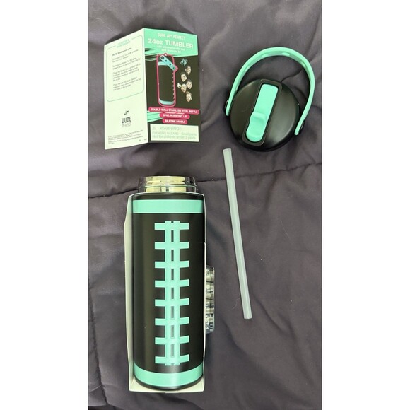 Dude Perfect Water Bottle Silicone Handle With Noggz Collectibles Black Green - Picture 2 of 9